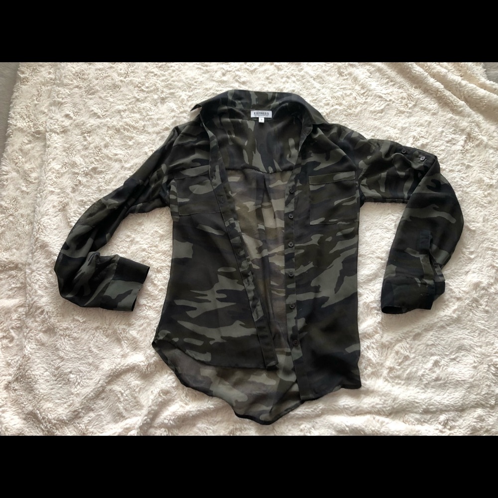 Sheet camo blouse